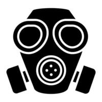 Army Mask Glyph Icon vector