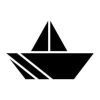 Paper Boat Glyph Icon vector