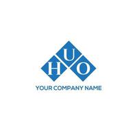HUO letter logo design on white background. HUO creative initials letter logo concept. HUO letter design. vector