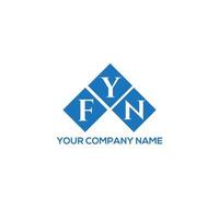 FYN letter logo design on white background. FYN creative initials letter logo concept. FYN letter design. vector