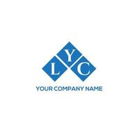 LYC letter logo design on white background. LYC creative initials letter logo concept. LYC letter design. vector