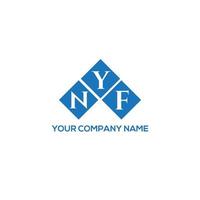 diseño de logotipo de letra nyf sobre fondo blanco. concepto de logotipo de letra de iniciales creativas de nyf. diseño de letras nyf. vector