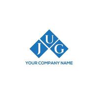 JUG letter logo design on white background. JUG creative initials letter logo concept. JUG letter design. vector