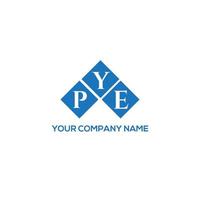 diseño de logotipo de letra pye sobre fondo blanco. pye creative iniciales carta logo concepto. diseño de letras pye. vector