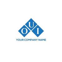 OUI letter logo design on white background. OUI creative initials letter logo concept. OUI letter design. vector