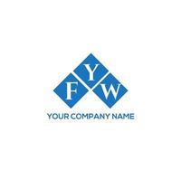 FYW letter logo design on white background. FYW creative initials letter logo concept. FYW letter design. vector