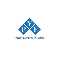 diseño de logotipo de letra pyf sobre fondo blanco. pyf creative iniciales carta logo concepto. diseño de letras pyf. vector