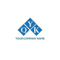 QYK letter logo design on white background. QYK creative initials letter logo concept. QYK letter design. vector