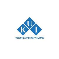 KUI letter logo design on white background. KUI creative initials letter logo concept. KUI letter design. vector
