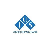 JUS letter logo design on white background. JUS creative initials letter logo concept. JUS letter design. vector