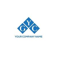 diseño de logotipo de letra gyc sobre fondo blanco. concepto de logotipo de letra de iniciales creativas de gyc. diseño de letras gyc. vector