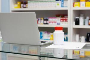 medicine bottle in the pharmacy photo