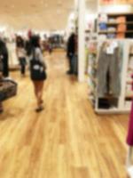 blurred image background with clothing store photo