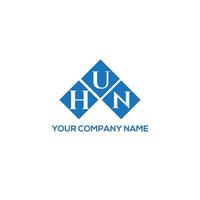 HUN letter logo design on white background. HUN creative initials letter logo concept. HUN letter design. vector