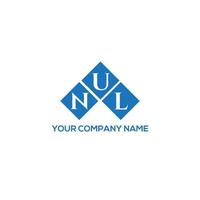 NUL letter logo design on white background. NUL creative initials letter logo concept. NUL letter design. vector