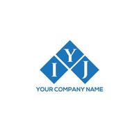 diseño de logotipo de letra iyj sobre fondo blanco. concepto de logotipo de letra de iniciales creativas iyj. diseño de letras iyj. vector