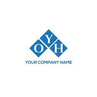 diseño de logotipo de letra oyh sobre fondo blanco. concepto de logotipo de letra de iniciales creativas de oyh. diseño de letras oyh. vector
