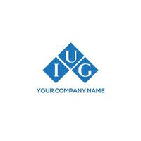 diseño de logotipo de letra iug sobre fondo blanco. iug concepto de logotipo de letra de iniciales creativas. diseño de letras iug. vector