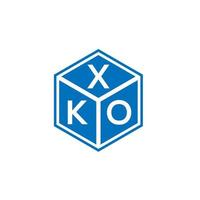 concepto de logotipo de letra de iniciales creativas xko. diseño de letras xko. diseño de logotipo de letras xko sobre fondo blanco. concepto de logotipo de letra de iniciales creativas xko. diseño de letras xko. vector