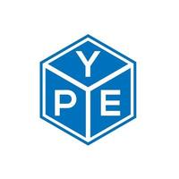 YPE letter logo design on white background. YPE creative initials letter logo concept. YPE letter design. vector