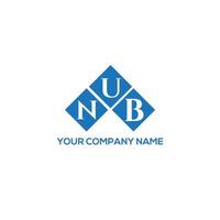 NUB letter logo design on white background. NUB creative initials letter logo concept. NUB letter design. vector