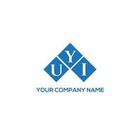 UYI letter logo design on white background. UYI creative initials letter logo concept. UYI letter design. vector