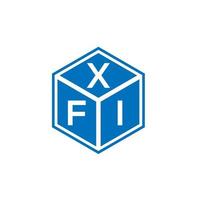XFI letter logo design on white background. XFI creative initials letter logo concept. XFI letter design. vector