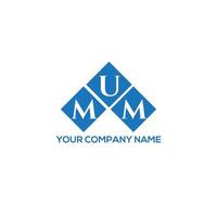 MUM letter logo design on white background. MUM creative initials letter logo concept. MUM letter design. vector