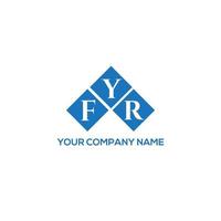. FYR creative initials letter logo concept. FYR letter design.FYR letter logo design on white background. FYR creative initials letter logo concept. FYR letter design. vector