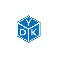 YDK letter logo design on white background. YDK creative initials letter logo concept. YDK letter design. vector