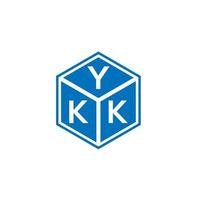 diseño de logotipo de letra ykk sobre fondo blanco. concepto de logotipo de letra de iniciales creativas ykk. diseño de letras ykk. vector