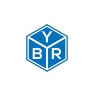 diseño de logotipo de letra ybr sobre fondo blanco. ybr concepto de logotipo de letra inicial creativa. diseño de letras ybr. vector