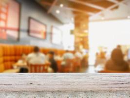 Customer in restaurant blur background with bokeh photo