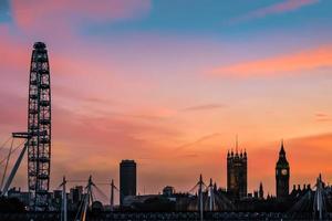 Londres, Reino Unido, 2005. atardecer sobre Westminster foto