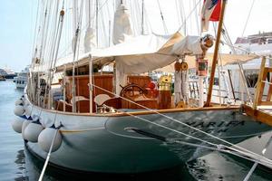 Monte Carlo, Monaco, 2006. Close-up of a Yacht Moored in the marina photo