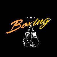 Boxing Gloves, Design element for logo, poster, card, banner, emblem, t shirt. Vector illustration