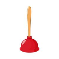 Red Toilet plunger vector isolated