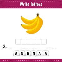 Crossword. Guess the word. Banana