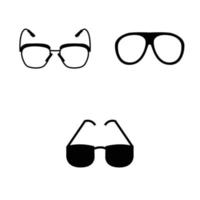 sunglasses icon set silhouettes
