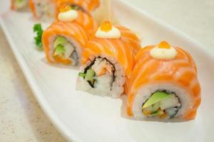 sushi salmon roll photo