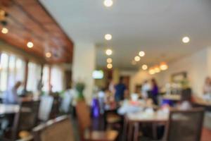 cafetería restaurante desenfoque de fondo con bokeh foto