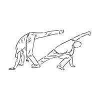 dibujo vectorial de capoeira vector