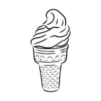 dibujo vectorial de helado vector