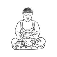 buddha vector sketch