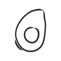 avocado vector sketch
