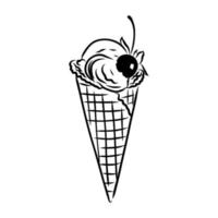 dibujo vectorial de helado vector