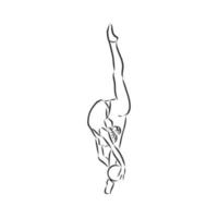 acrobatics vector sketch
