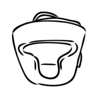 bosquejo del vector del casco de boxeo