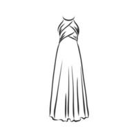 vestido de dibujo vectorial vector