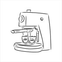 dibujo vectorial de la cafetera vector